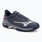 Mizuno Wave Exceed Court CC tennis shoes odyssey gray/white/blue granite