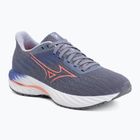 Women's running shoes Mizuno Wave Inspire 21 blue granite/striking coral/irisbloom
