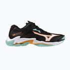 Mizuno Wave Lightning Z8 volleyball shoes black/tangelo/ice green