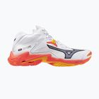 Mizuno Wave Lightning Z8 Mid white/fiery coral 2/citrus volleyball shoes