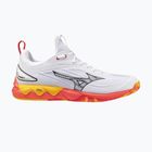 Mizuno Wave Luminous 3 white/fiery coral 2/citrus volleyball shoes