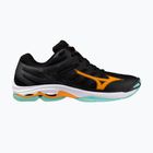 Mizuno Wave Voltage 2 volleyball shoes black/tangelo/ice green
