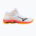 Volleyball shoes Mizuno Wave Voltage 2 Mid white/fiery coral 2/citrus