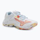 Women's volleyball shoes Mizuno Wave Lightning Z8 white/calypso coral/pale banana