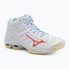 Women's volleyball shoes Mizuno Wave Voltage 2 Mid white/calypso coral/pale banana