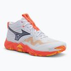 Volleyball shoes Mizuno Wave Momentum Elite Mid white/fiery coral 2/citrus