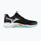 Mizuno Wave Momentum Pro volleyball shoes black/tangelo/ice green