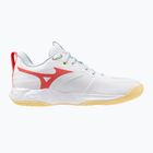 Women's volleyball shoes Mizuno Wave Momentum Pro white/calypso coral/pale banana
