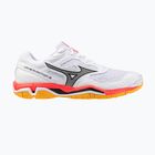 Mizuno Wave Phantom 3 handball shoe white/fiery coral 2/citrus