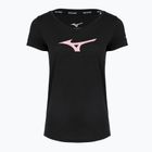 Women's running shirt Mizuno Core Runbird Tee black/mauve
