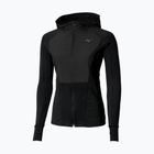 Women's running jacket Mizuno Active Warm Hybrid Full Zip Hooded black