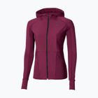 Women's running jacket Mizuno Active Warm Hybrid Full Zip Hooded dark purple