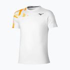 Men's tennis shirt Mizuno Daybreakers Shadow white/citrus
