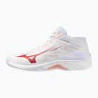 Women's volleyball shoes Mizuno Lightning Select Mid white/rose elegance/lava falls
