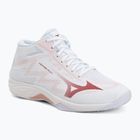 Women's volleyball shoes Mizuno Lightning Select Mid white/rose elegance/lava falls