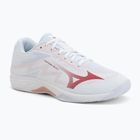 Women's volleyball shoes Mizuno Lightning Select white/rose elegance/lava falls