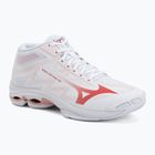 Women's volleyball shoes Mizuno Wave Lightning Pro Mid white/rose elegance/lava falls