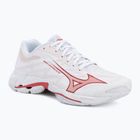 Women's volleyball shoes Mizuno Wave Lightning Elite white/rose elegance/lava falls
