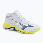 Volleyball shoes Mizuno Wave Lightning Elite Mid white/lighting yellow/dazzling blue
