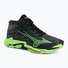 Volleyball shoes Mizuno Wave Lightning Elite Mid black/glowing apple/mandarin orange