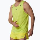 Men's running top Mizuno Tech Light Tank lightning yellow