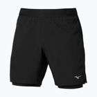 Men's running shorts Mizuno Core 5.5 Inches 2in1 black