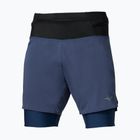 Men's running shorts Mizuno Trail Multipocket 2in1 estate blue
