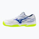 Men's tennis shoes Mizuno Break Shot 5 CC white/dazzling blue/ lightning