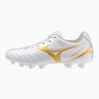 Children's football boots Mizuno Monarcida Neo III Select FG white/mp gold