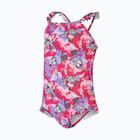 Speedo Learn To Swim Printed Frill Thinstrap cherry pink/sweet taro/hellium children's one-piece swimsuit