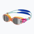 Speedo Biofuse 2.0 Mirror cobalt pop/marine blue/volcanic orange children's swimming goggles