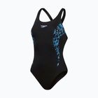 Speedo Placement Muscleback one-piece swimsuit true navy/true cobalt/curious blue