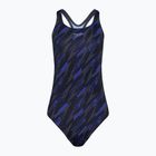 Speedo women's one-piece swimsuit HyperBoom Allover Medalist black/true cobalt/curious blue