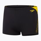 Men's Speedo Hyper Boom Splice black/lemon drizzle swim boxers