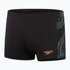 Men's Speedo Tech Panel black/mandarin peel/dark teal swim boxers