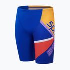 Speedo Placement V Cut Digital children's swim jammers true cobalt/watermelon/sweep purple