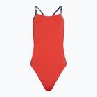 Speedo Solid Lattice Tie-Back women's one-piece swimsuit red/blue