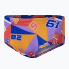 Speedo 13 Allover Club Training Digital Brief children's swim briefs true cobalt/sweet purple/mandarin peel