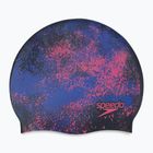 Speedo Reversible Slogan Junior starburst true cobalt/flare pink children's swimming cap