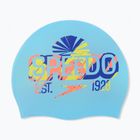 Speedo Reversible children's swimming cap picton blue/lemon drizzle/siren red