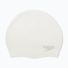 Speedo Plain Moulded Silicone swimming cap white/silver