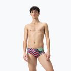 Speedo men's 13.5cm Allover Training Club Brief swimming boxers black/matcha green/siren red