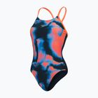 Women's one-piece swimsuit Speedo Allover Fixed Crossback true navy/siren red/punch blue
