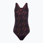 Speedo HyperBoom Allover Medalist black/plum dandy/siren red one-piece swimsuit