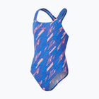 Speedo HyperBoom Allover Medalist siren red/true cobalt/picton blue children's one-piece swimsuit