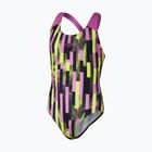 Speedo Digital Allover Splashback black/kiki pink/lemon drizzle children's one-piece swimsuit