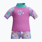 Children's two-piece swimsuit Speedo Digital Rash Top Set neon violet