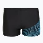 Speedo Medley Logo Aquashort men's swimming boxers black/picton blue