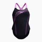 Women's one-piece swimsuit Speedo Medley Logo Medalist neon violet