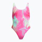 Ladies' one-piece swimsuit Speedo Flu3nte Printed Convertible coral sands